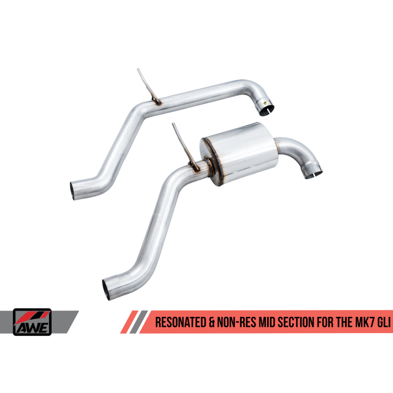 AWE Tuning 18-21 Volkswagen Jetta GLI Mk7 Resonated Exhaust Conversion Kit