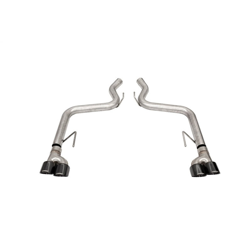 Corsa AxleBack Exhaust w/4.0in Quad Black Tips - 2018-2020 Ford Mustang GT