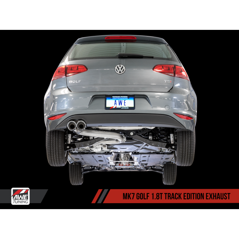 AWE Tuning VW MK7 Golf 1.8T Track Edition Exhaust w/Chrome Silver Tips (90mm)