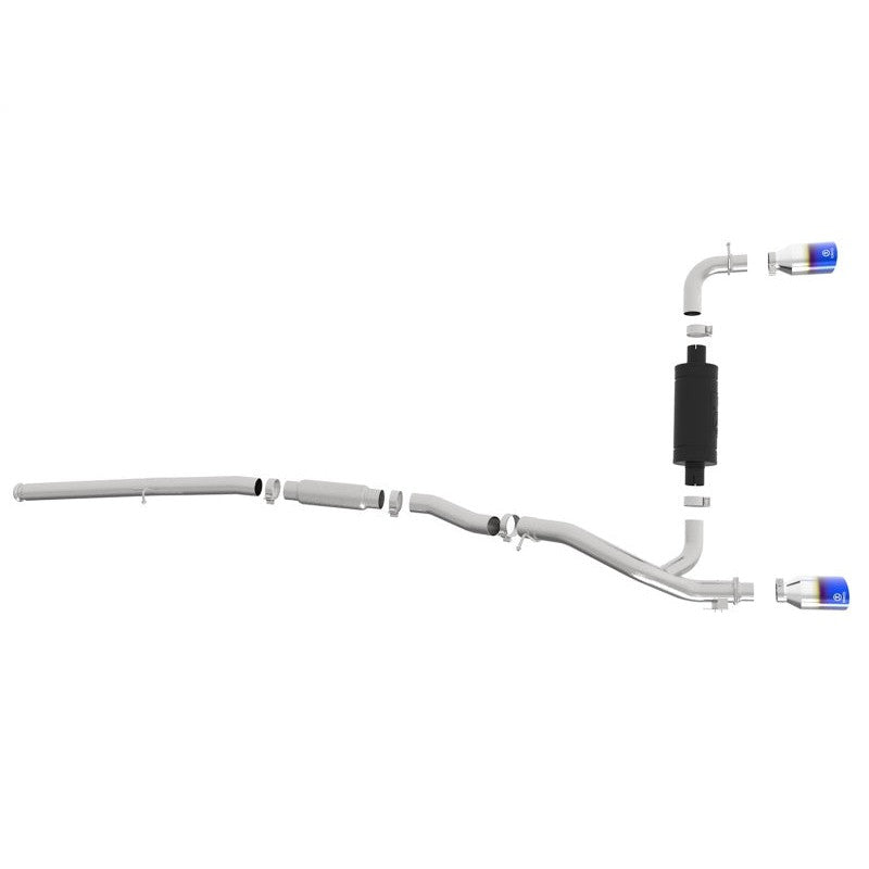 aFe Takeda 3in 304 SS Cat-Back Exhaust System w/ Blue Flame Tip 16-18 Ford Focus RS I4-2.3L (t)