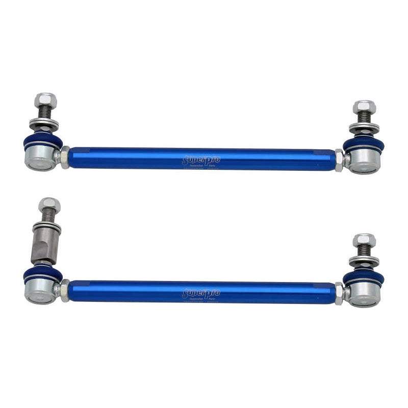 SuperPro 2015 Audi A3 Quattro Premium Front HD Adjustable End Link Set w/ DCC Adapter - T1 Motorsports
