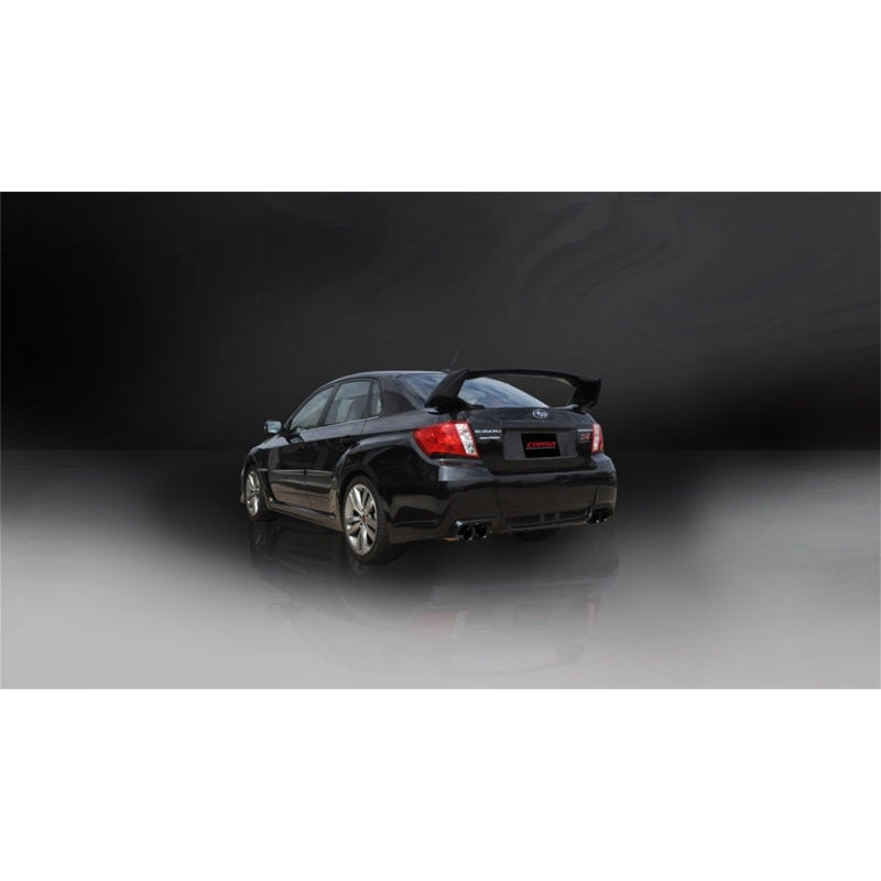 Corsa Sport Cat-Back Exhaust w/Black Tips - 2011-2014 Subaru Impreza Sedan STI 2.5L