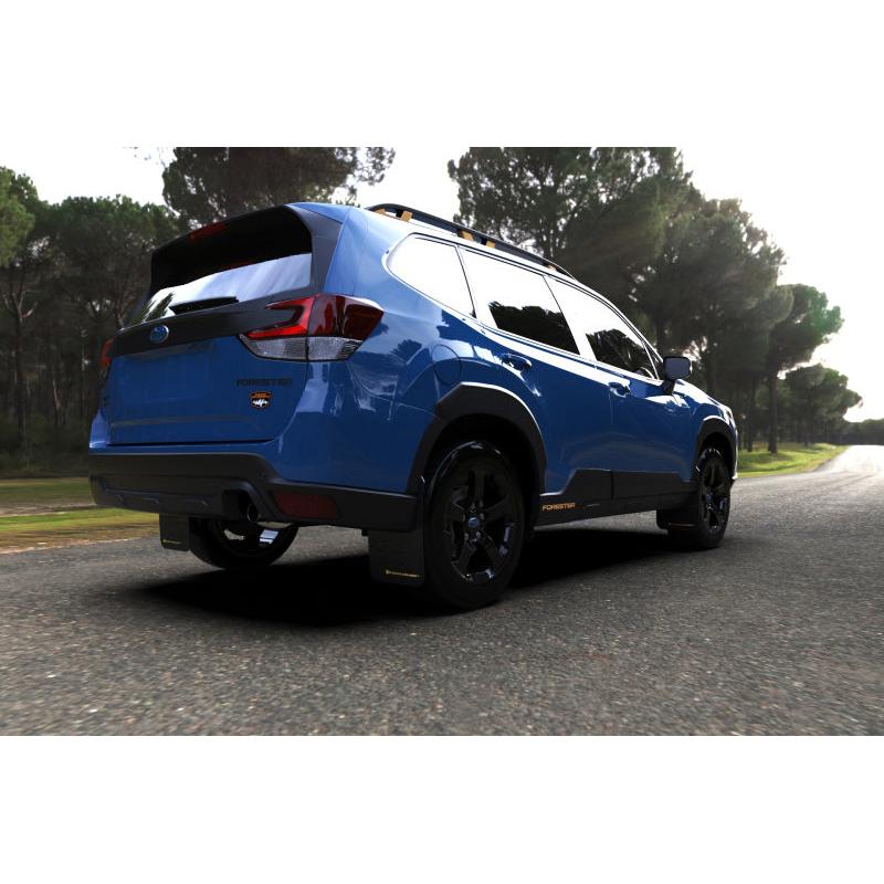 Rally Armor 2022 Subaru Forester (Incl. Wilderness) Black UR Mud Flap w/ White Logo