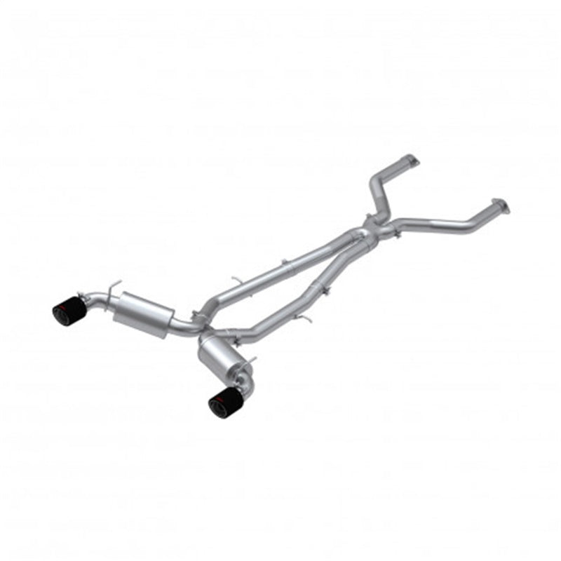 MBRP 17-19 Infiniti Q60 3.0L RWD/AWD Cat Back Dual Rear w/ Carbon Fiber Tips - T1 Motorsports