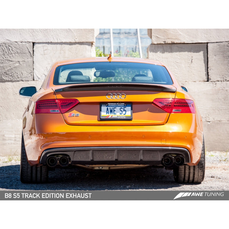 AWE Tuning Audi B8.5 S5 3.0T Track Edition Exhaust - Diamond Black Tips (90mm)