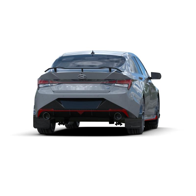 Rally Armor 2022 Hyundai Elantra N & N Line Black UR Mud Flap w/ Red Logo