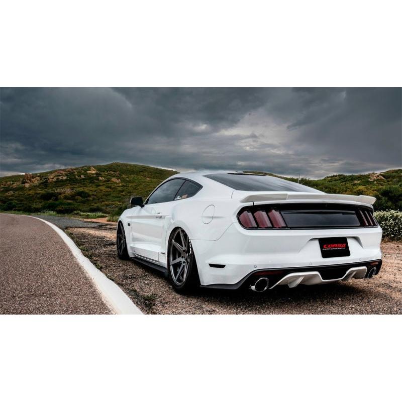Corsa 3in Sport Cat-Back Exhaust Dual Rear Exit w/ Polished Tips - 2015-2017 Ford Mustang GT Coupe 5.0L