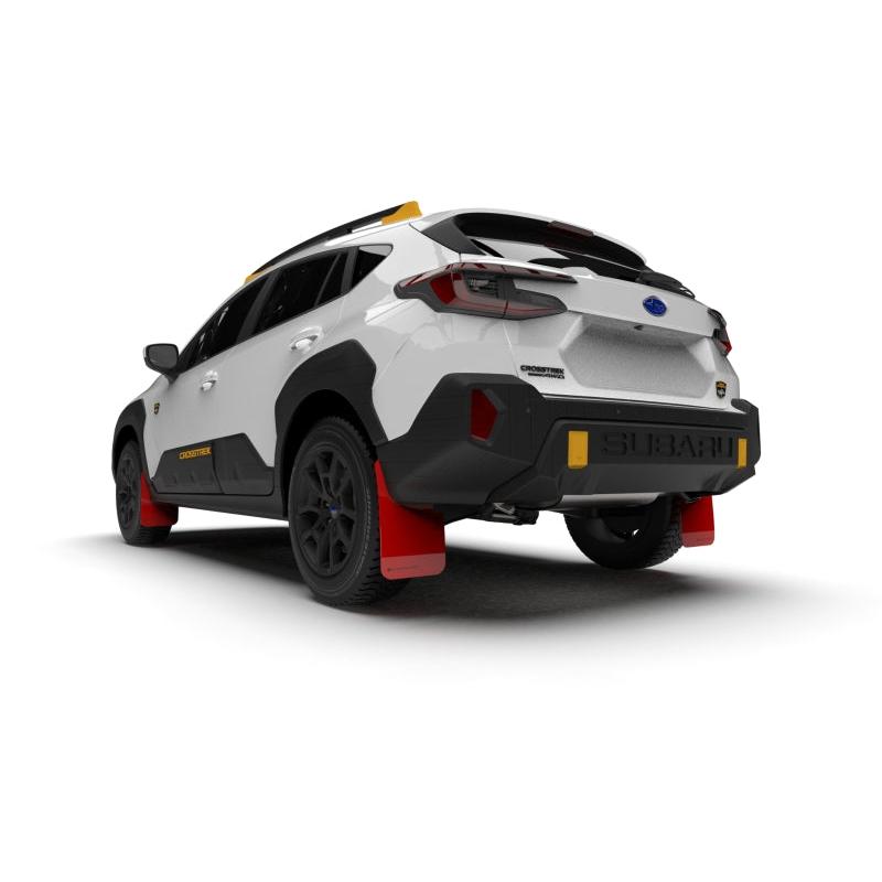 Rally Armor - 2024 Subaru Crosstrek (Wilderness Only) Red UR Mud Flap W/White Logo - No Drilling Req