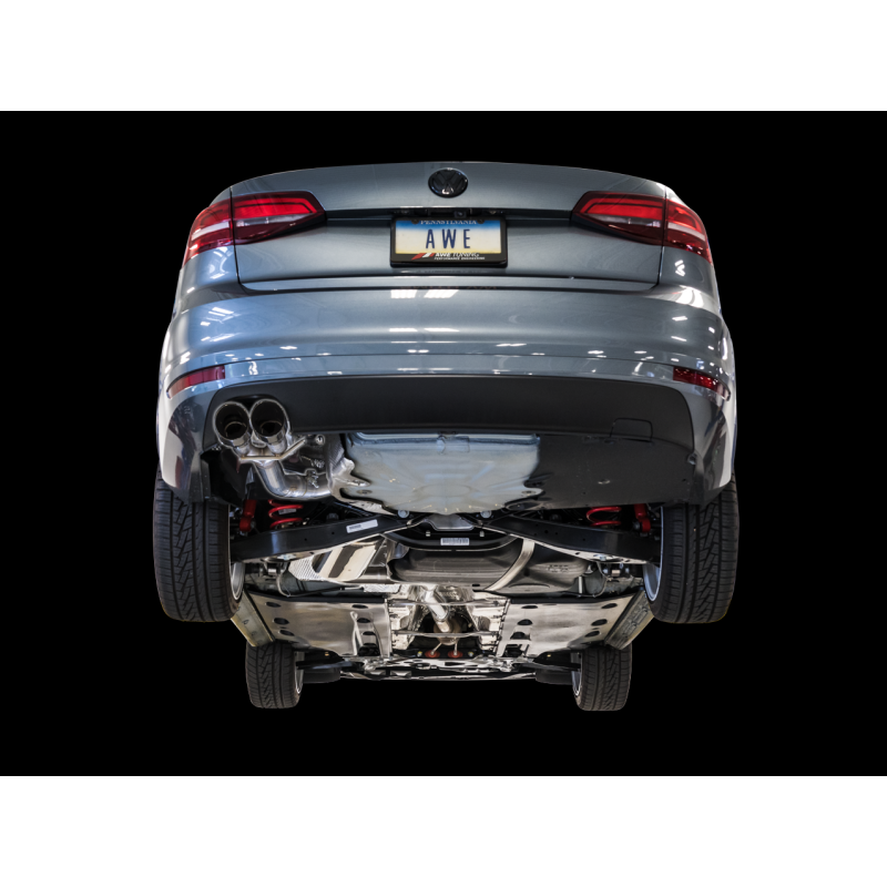 AWE Tuning 09-14 Volkswagen Jetta Mk6 1.4T Track Edition Exhaust - Diamond Black Tips