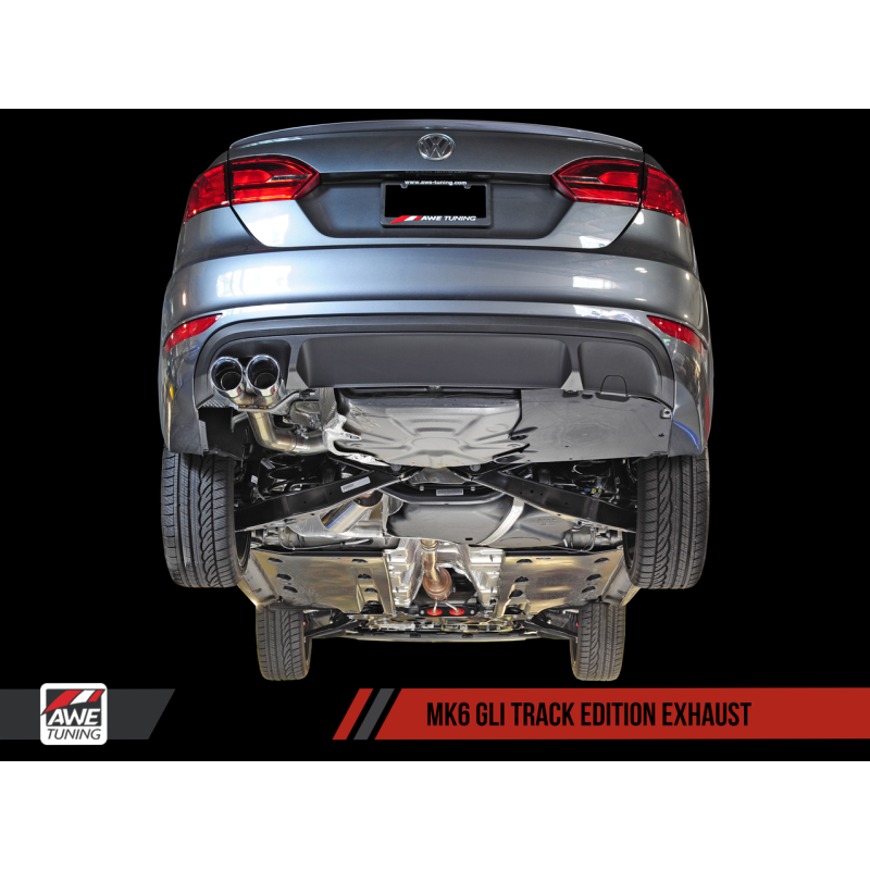 AWE Tuning Mk6 GLI 2.0T - Mk6 Jetta 1.8T Track Edition Exhaust - Diamond Black Tips