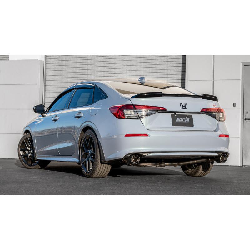 Borla S-Type Catback Exhaust (Carbon Fiber Tips) - 2023+ Integra/2022-2023 Civic Si 1.5L 4 CYL. MT FWD 4DR