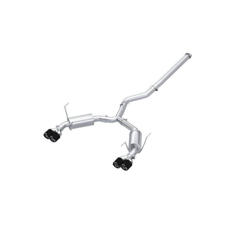 MBRP 2022+ Subaru WRX 3in Cat-Back Dual Split Rear Quad Carbon Fiber Tips Street Profile Exhaust - T1 Motorsports