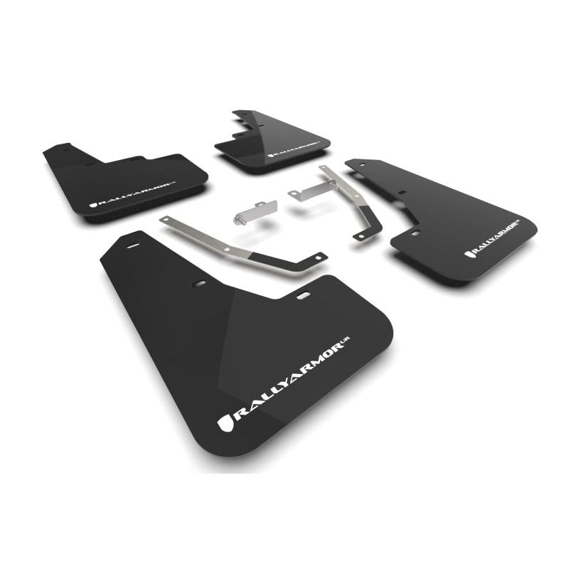 Rally Armor 2024 Subaru Crosstrek Black UR Mud Flap White Logo