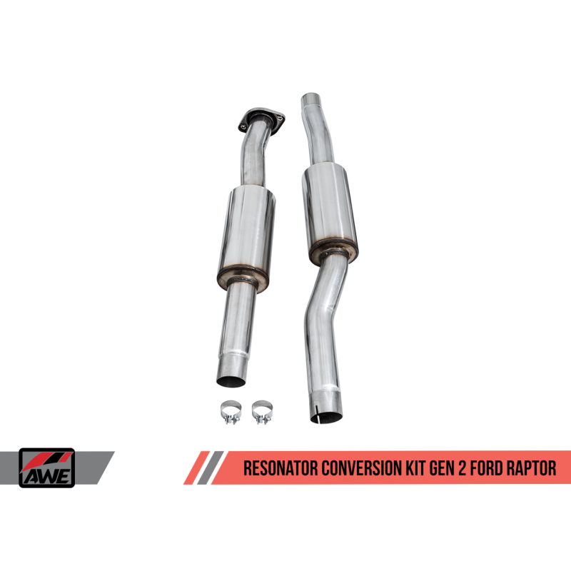 AWE Tuning 2017+ Ford Raptor Tailpipe Conversion Kit w/ Diamond Black Tips