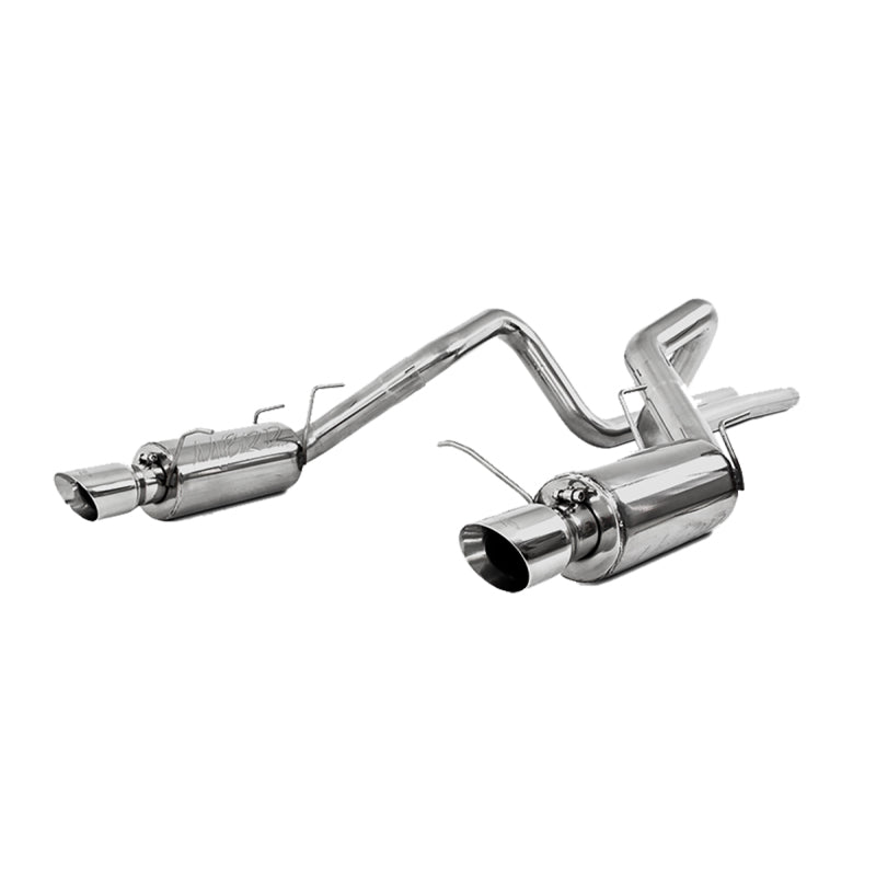MBRP 11-14 Ford Mustang GT 5.0L Dual Split Rear Street Version T409 3in Cat Back Exhaust System - T1 Motorsports