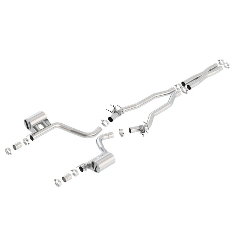 Borla 2015 Dodge Challenger Hellcat 6.2L V8 ATAK Catback Exhaust No Tips Factory Valance - T1 Motorsports
