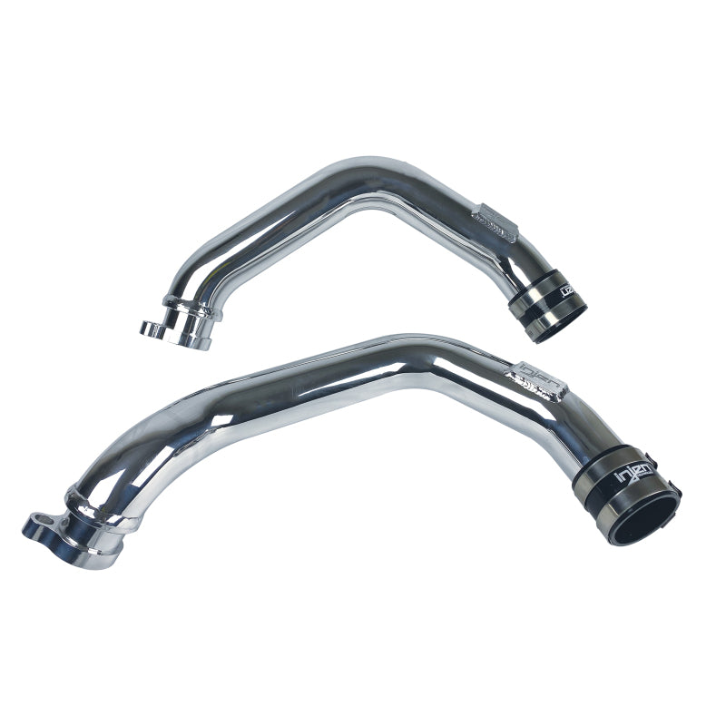 Injen 15-16 BMW M3 (F80) L6 Twin Turbo Polished Intercooler Charge Pipe w/ 1/8in Female NPT Bungs - T1 Motorsports