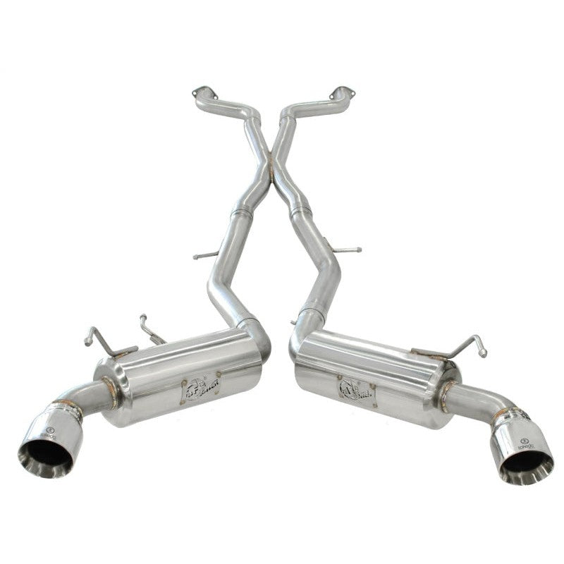 aFe Takeda 2.5inch SS Exhaust Cat-Back 09-13 Nissan 370Z V6 3.7L Polished Tips