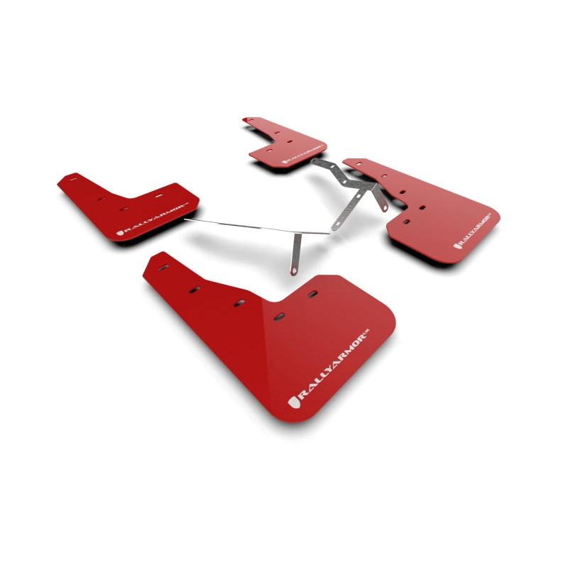 Rally Armor 2022 Honda Civic (Incl. Si/Sport/Touring) Red UR Mud Flap w/ White Logo