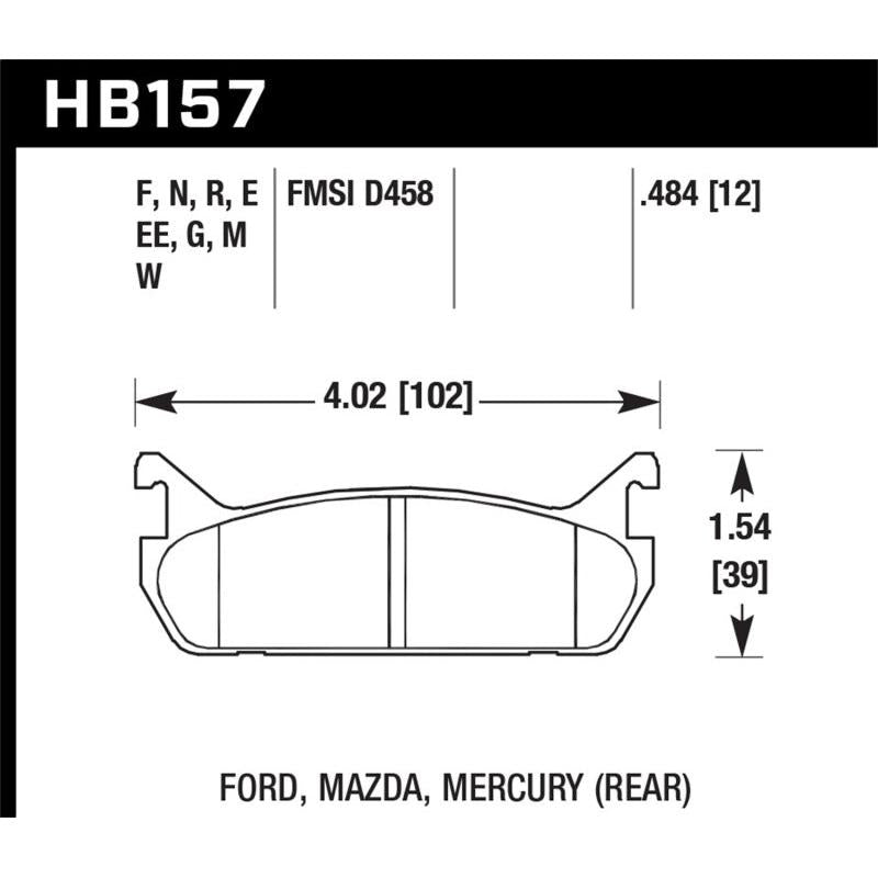 Hawk 89-93 Miata HP+ Street Rear Brake Pads (D458) - T1 Motorsports