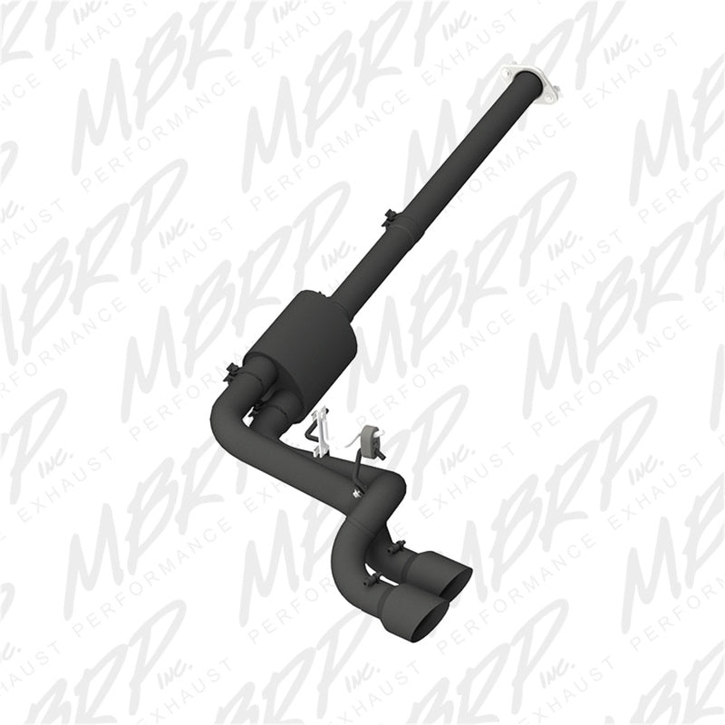MBRP 09-14 Ford F150 Pre-Axle 4.5in OD Tips Dual Outlet 3in Black Coated Cat Back Exhaust - T1 Motorsports