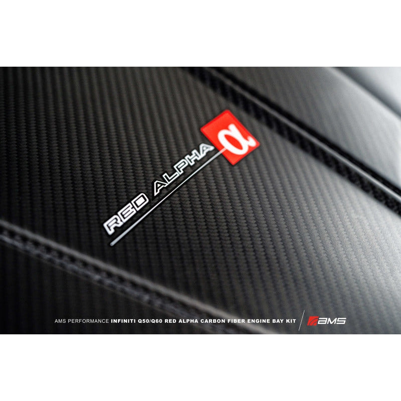 AMS Performance Infiniti 17+ Q60 / 16+ Q50 3.0TT Alpha Matte Carbon Engine Cover - T1 Motorsports