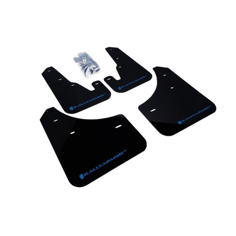 Rally Armor 04-09 Mazda3/Speed3 Black UR Mud Flap w/ Blue Logo
