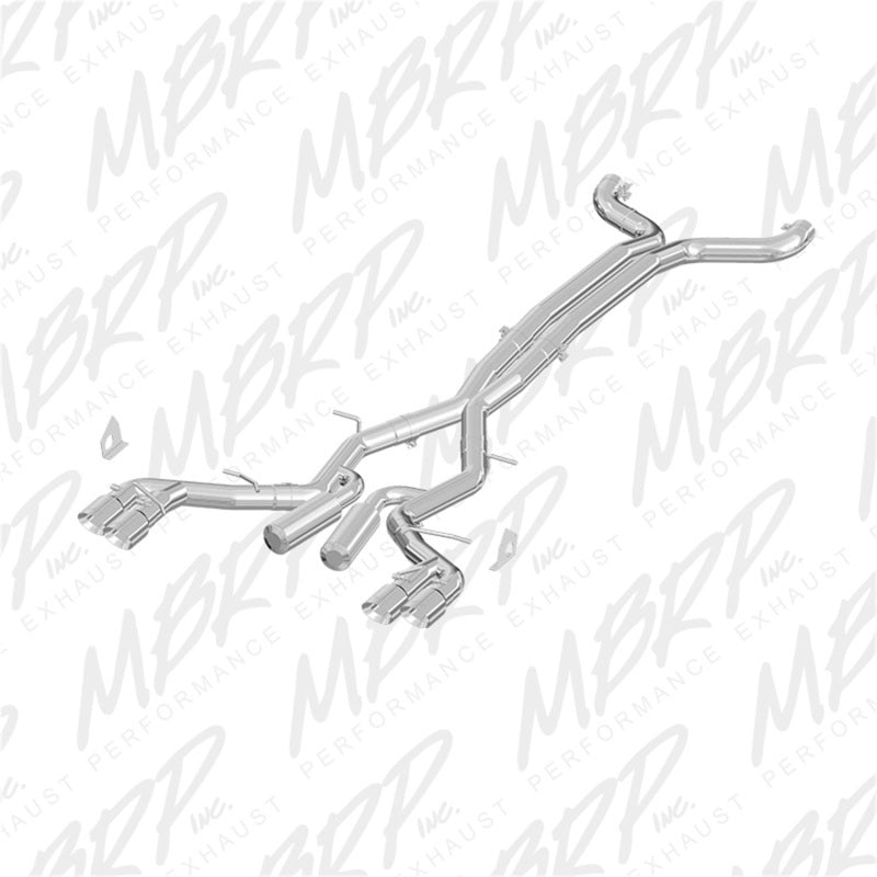 MBRP 2016 Chevy Camaro V8 6.2L 6spd 3in T409 Race Dual Cat Back w/ 4.5in Quad Dual Wall Tips - T1 Motorsports