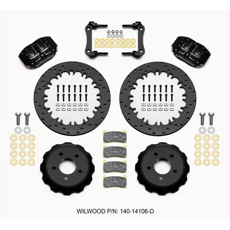 Wilwood Dynapro Radial Rear Drag Kit 12.90in Drilled 2015-Up Mustang - T1 Motorsports