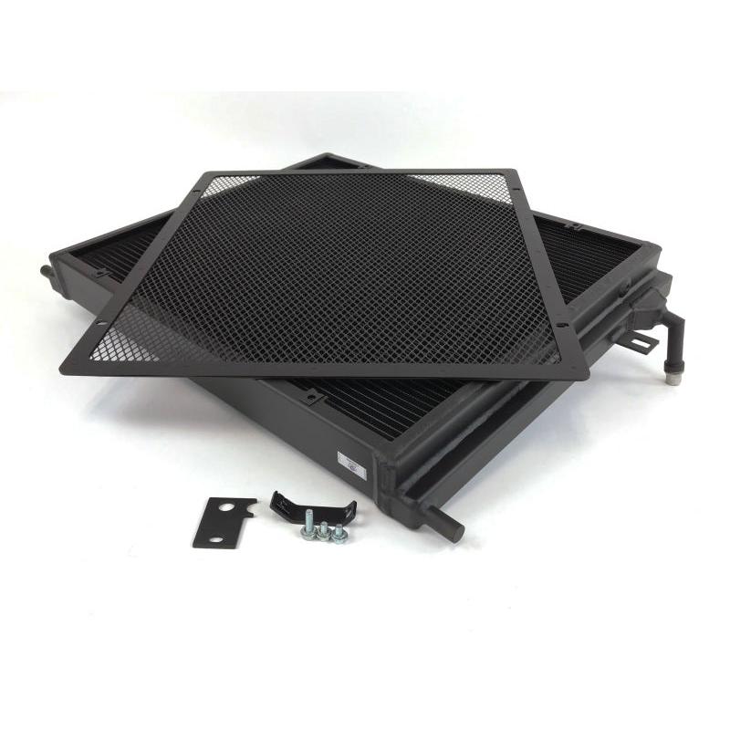 CSF BMW B58/B48 Front Mount Triple-Pass Heat Exchanger w/Rock Guard - Black - T1 Motorsports