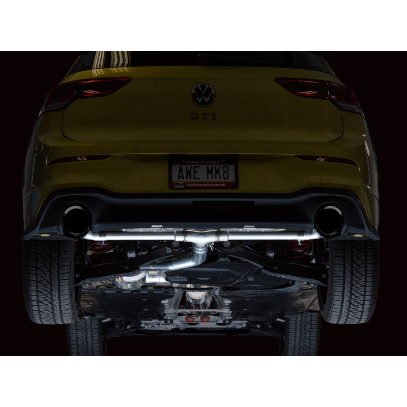 AWE 2022+ Volkswagen GTI MK8 Touring Edition Exhaust - Diamond Black Tips