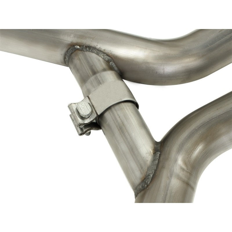 aFe MACHForce XP Exhaust 2.5in Stainless Steel CB/10-13 Chevy Camaro V6-3.6L (td) (gloss blk tip)