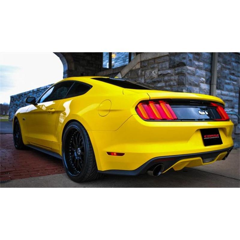 Corsa 3.0in Double X-Pipe / Res-Delete - 2015-2025 Ford Mustang GT 5.0