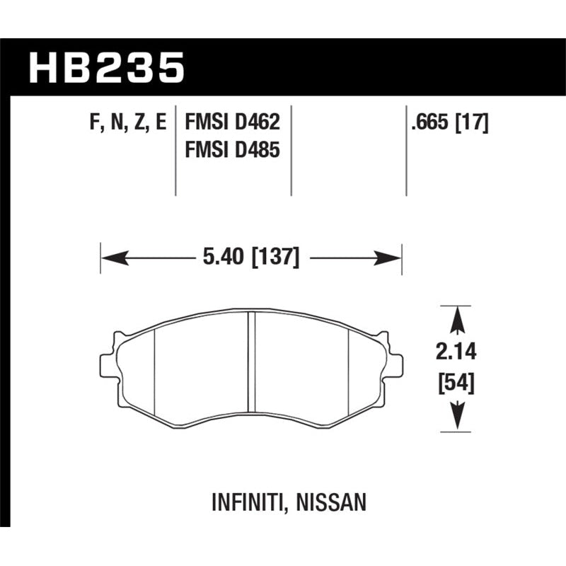 Hawk 91-96 Infiniti G20/ Nissan 240SX/ Sentra HPS Street Front Brake Pads - T1 Motorsports