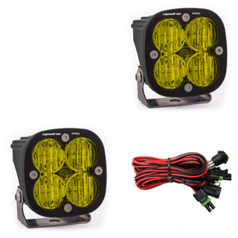 Baja Designs Squadron Pro Series Wide Cornering Pattern LED Light Pods - Amber - T1 Motorsports