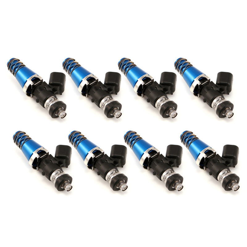 Injector Dynamics ID1050X Injectors 11mm (Blue) Adaptor Tops Denso Lower Cushions (Set of 8) - T1 Motorsports