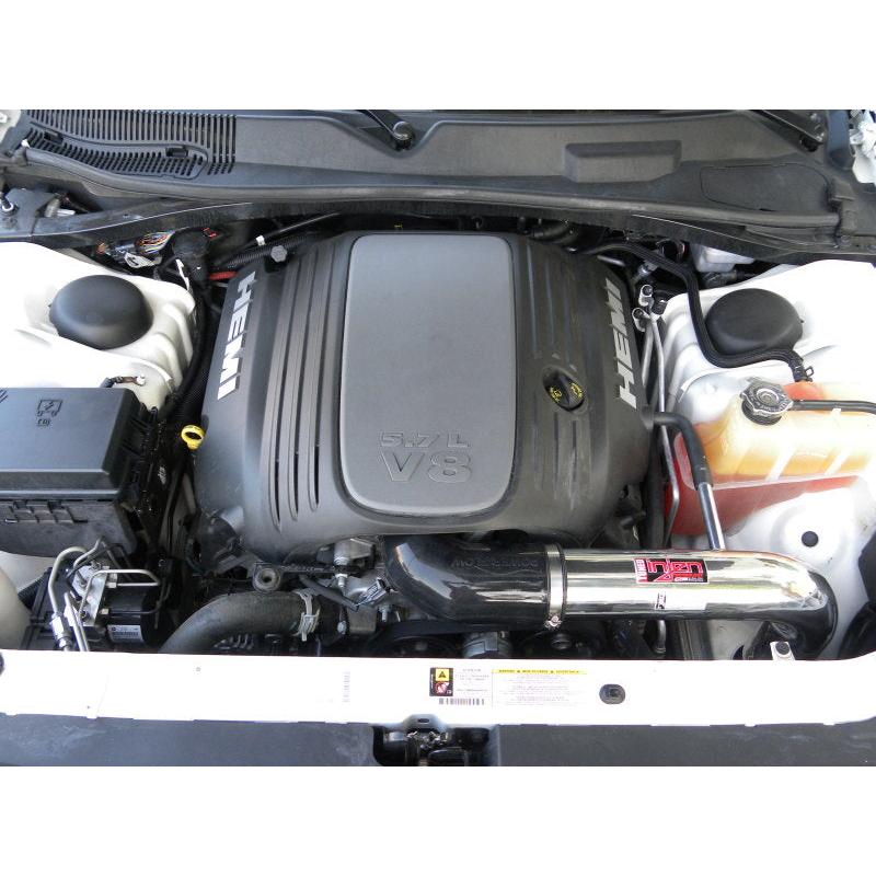 Injen 09-14 Dodge Challenger Hemi 5.7L V8 SRT-8 6.1L 5.7L V8 Wrinkle Black Power-Flow - T1 Motorsports