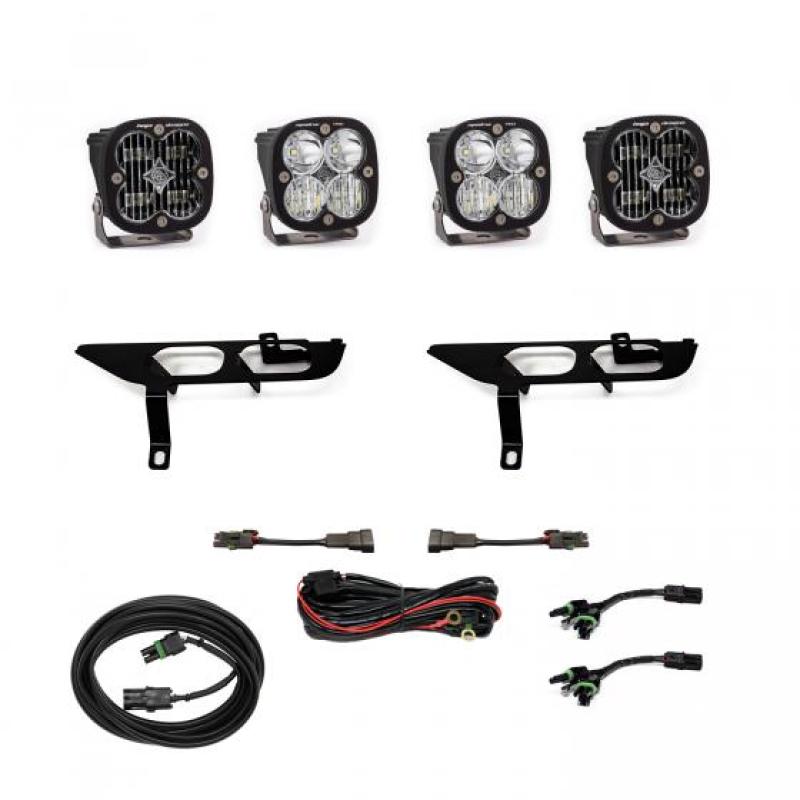 Baja Designs 2021+ Ford F150 Fog Pocket Kit SAE Clear Squadron Pro DC - T1 Motorsports