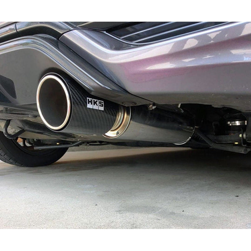 HKS Hi-Power Muffler w/ Carbon Tips - 2014+ Honda Fit