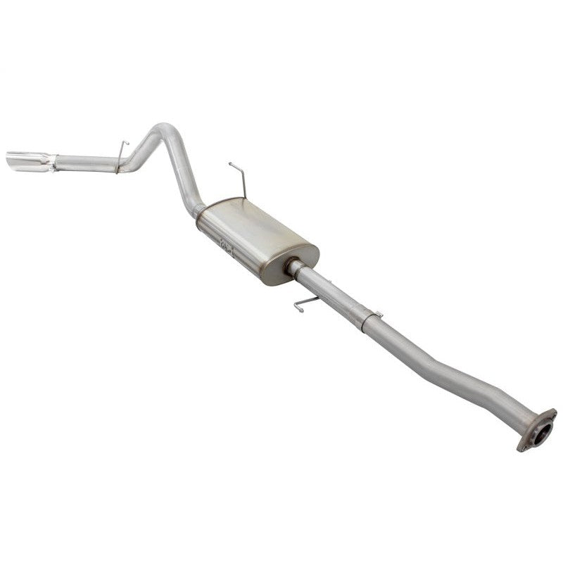 aFe MACHForce XP Exhaust 3in-3.5in SS Single Side Ext CB w/ Polished Tips 15 Ford F150 V8 5.0L CC/SB