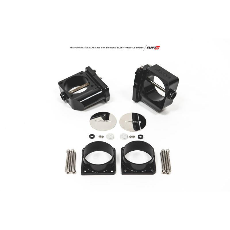 AMS Performance 2009+ GT-R R-35 Alpha CNC Big Bore Throttle Body Set w/ Standard Hose Flanges