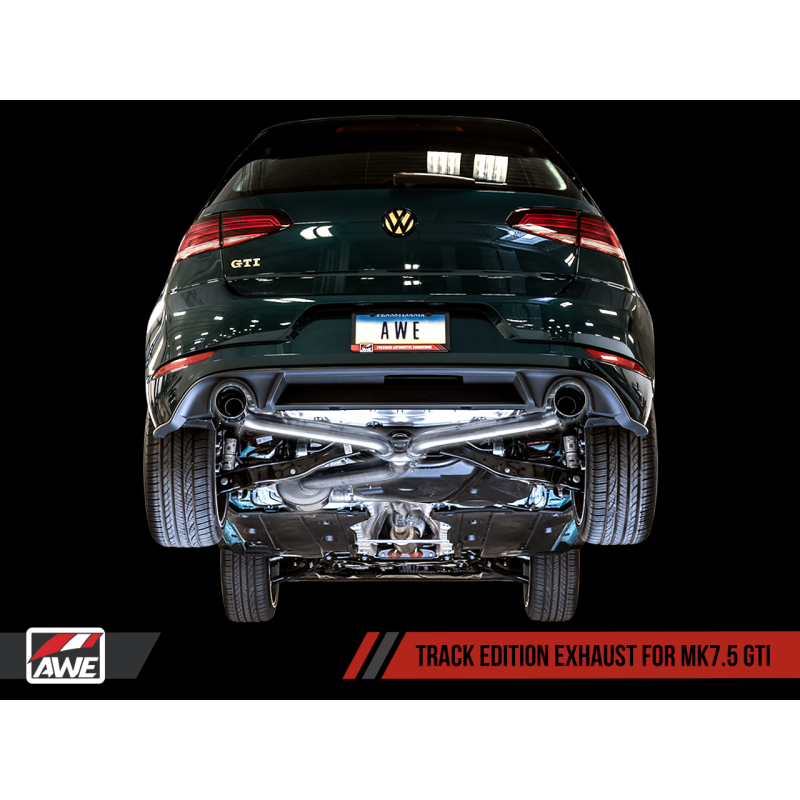 AWE Tuning Volkswagen GTI MK7.5 2.0T Track Edition Exhaust w/Diamond Black Tips 102mm - T1 Motorsports