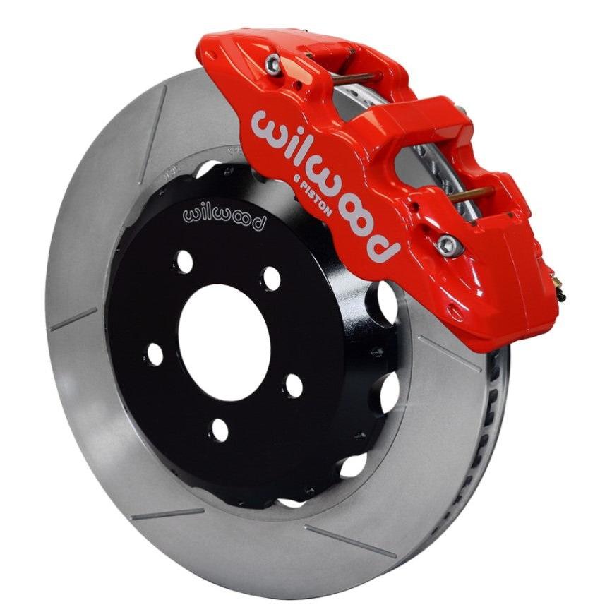 Wilwood AERO6 Front Hat Kit 15.00 Red 2016-Up Camaro w/Lines - T1 Motorsports