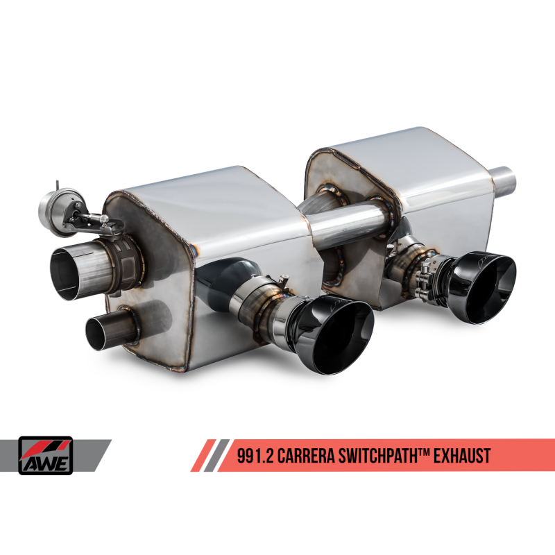 AWE Tuning Porsche 911 (991.2) Carrera / S SwitchPath Exhaust for PSE Cars - Chrome Silver Tips
