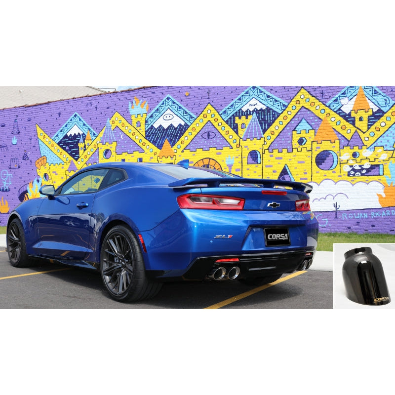 Corsa 2016 Chevrolet Camaro SS 6.2L V8 2.75in Black Xtreme Axle-Back Exhaust - T1 Motorsports