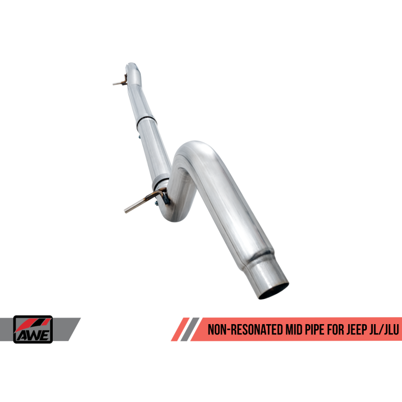 AWE Tuning 2018+ Jeep Wrangler JL/JLU 2.0T Non-Resonated Mid Pipe