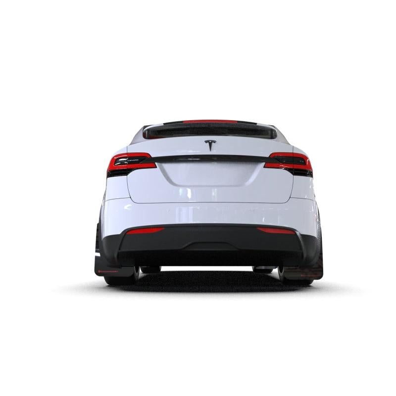 Rally Armor 2022 Tesla Model X/X Plaid Black UR Mud Flap - Metallic Black Logo