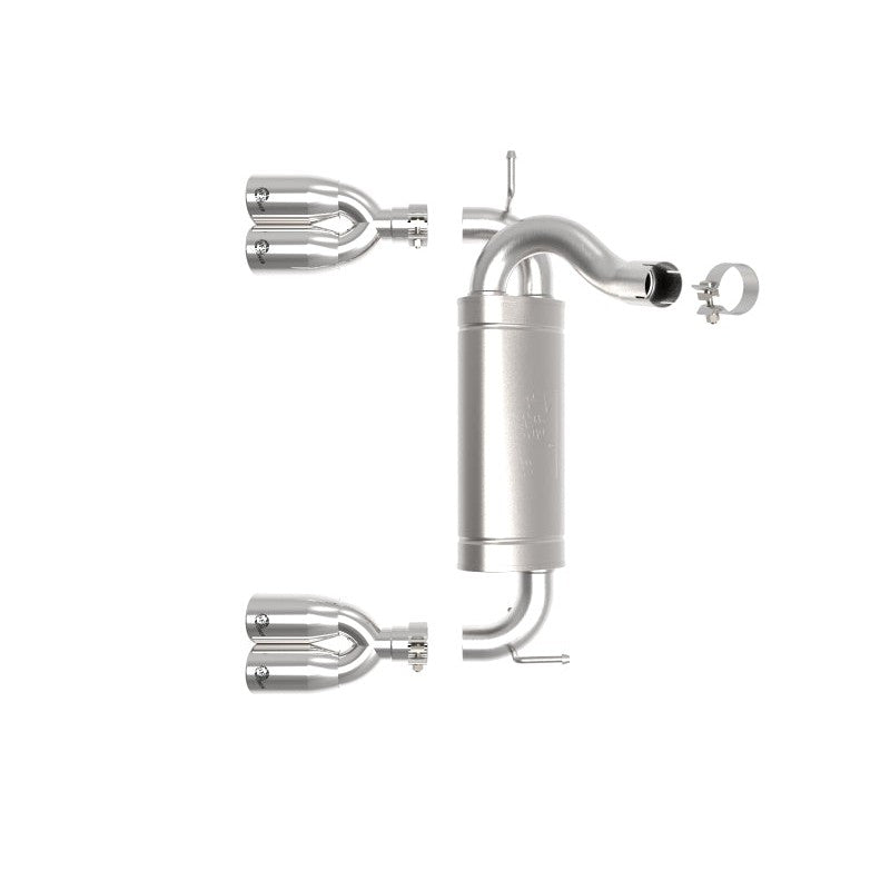 aFe Rebel Series 2.5in 409 SS Axle-Back Exhaust Polished 07-18 Jeep Wrangler (JK) V6-3.6L/3.8L