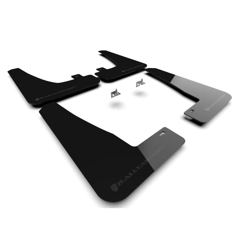 Rally Armor 2022 Tesla Model X/X Plaid Black UR Mud Flap - Metallic Black Logo
