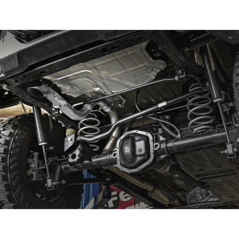 aFe MACH Force-Xp Axle-Back Exhaust System w/NoTip 18-20 Jeep Wrangler L4-2.0T / V6-3.6L
